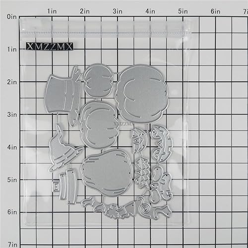 Miniatura 2 de Troqueles de corte de metal de calabaza de Halloween para hacer tarjetas, kit de troqueles en relieve de papel, suministros de bolsillos