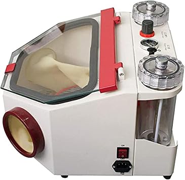 Professional Sandblaster Machine with Dual Pens, Large Viewing Window, LED Lights, Efficient & Durables Sandblasting Equipment for Optimal Performance
