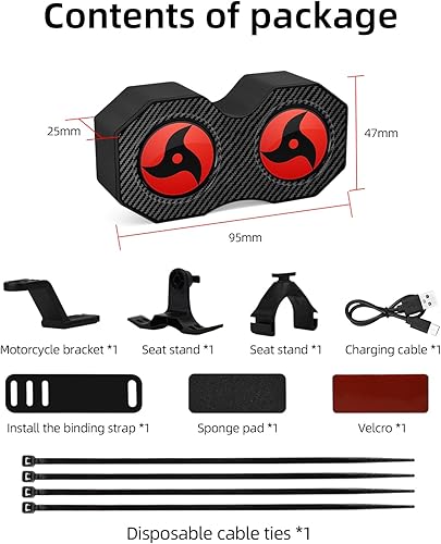 Miniatura 9 de Demon Eyes - Luz trasera para bicicleta, luces traseras programables impermeables con 82 preajustes, lámpara trasera LED recargable USB-C para