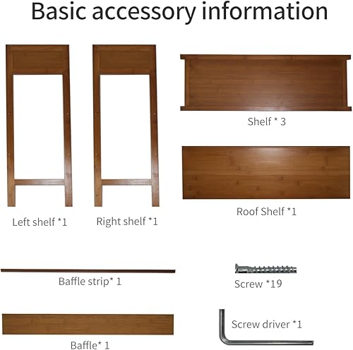 Miniatura 4 de Organizador de zapatos de bambú, organizador de almacenamiento de 4 niveles, para entrada, pasillo y armario (marrón-39)