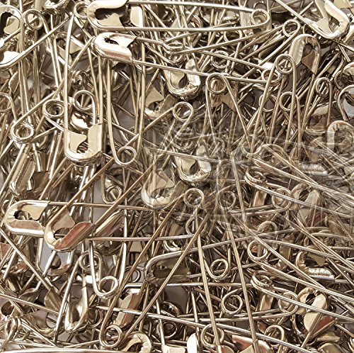 Niftyplaza 1000 Pcs Extra Large 2" Safety Pins - Heavy Duty, Industrial Strength, Nickel Plated, Rust Resistant (1000 Safety Pins) #TOP5