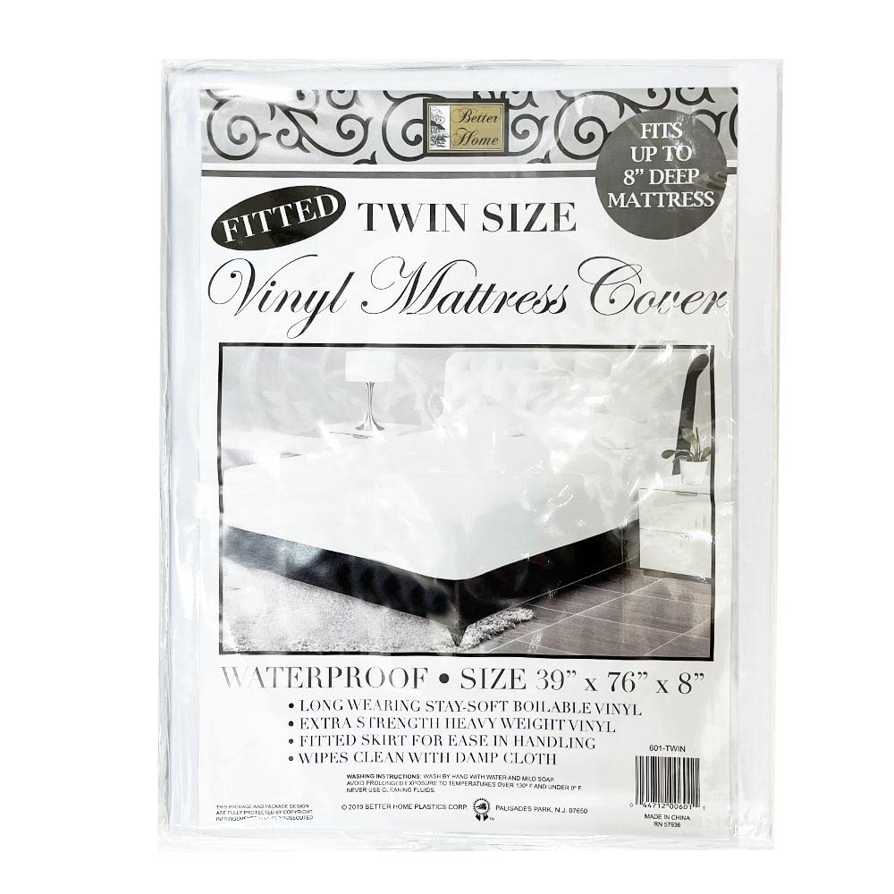 1Pk 100 Waterproof Mattress Protector Twin Size Bed Pad Cover White Heavy Vinyl