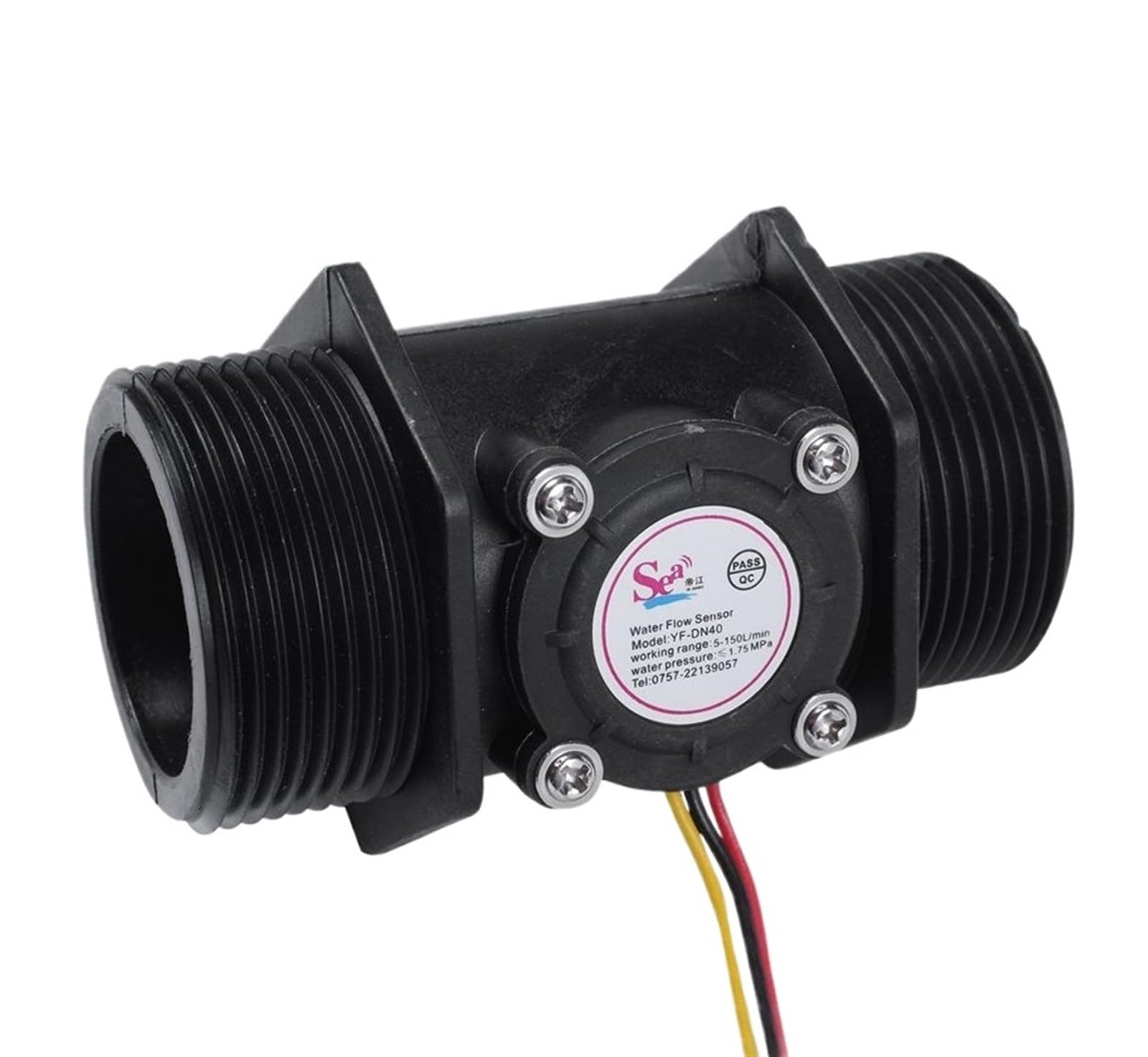 Flow Sensor Meter Digital Pipeline Water Flow DN40 1.5 Inch Flowmeter Water Flow Sensor Flow Meter Flow Rate Control 5-150L/Min