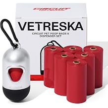 VETRESKA Dog Poop Bag Dispenser with Champagne Scented Poop Bags, 105 Bags