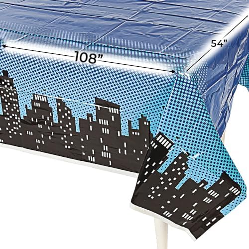Fun Express Superhero Plastic Tablecloth, 1 Piece image 5