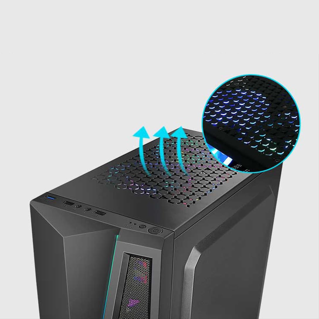 Amazon.co.jp: ゲーミングPCケース 強化ガラス製ミドルタワー型PC