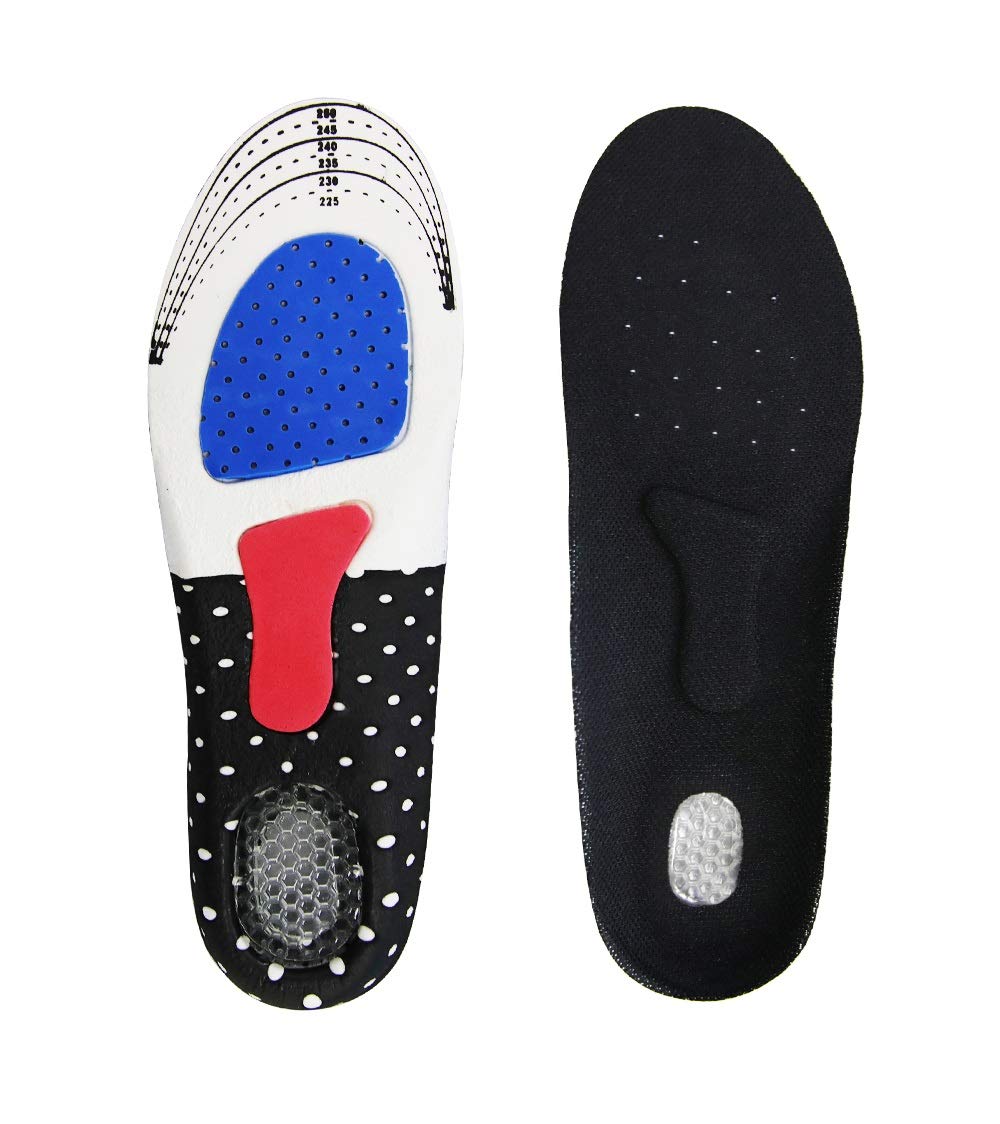 1 par de Plantillas de Gel de Silicona Suave para Correr Deportivas para pies, Hombre y Mujer, Almohadilla ortopédica, Suela de Zapatos(L)