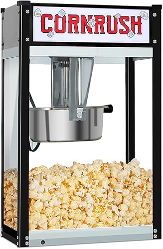 Miniatura 1 de Máquina de palomitas de maíz estilo cine de mesa máquina de palomitas de maíz 8 onzas para el hogar regalo de Navidad de Halloween color negro