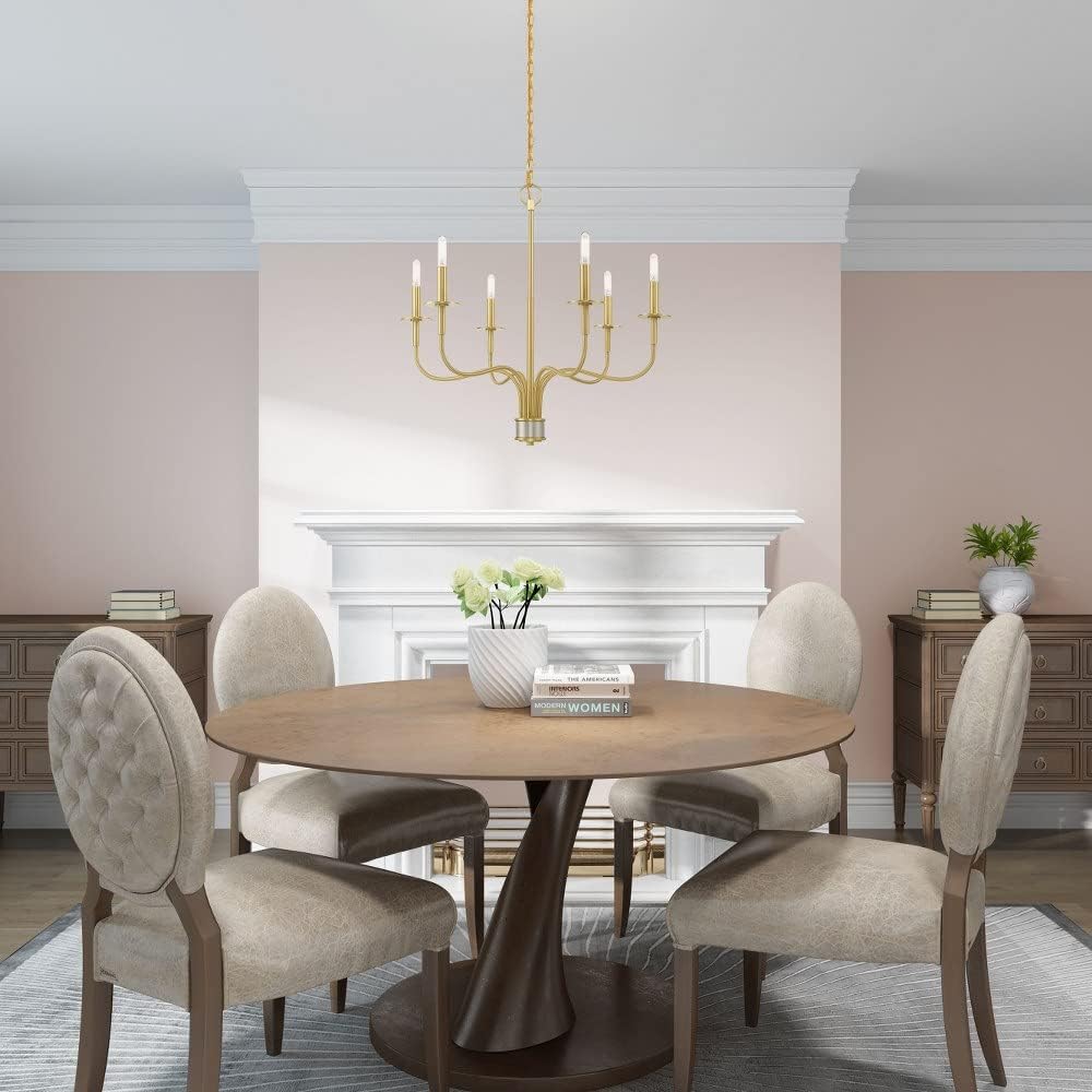 Livex Lighting 6 Lt Satin Brass Chandelier