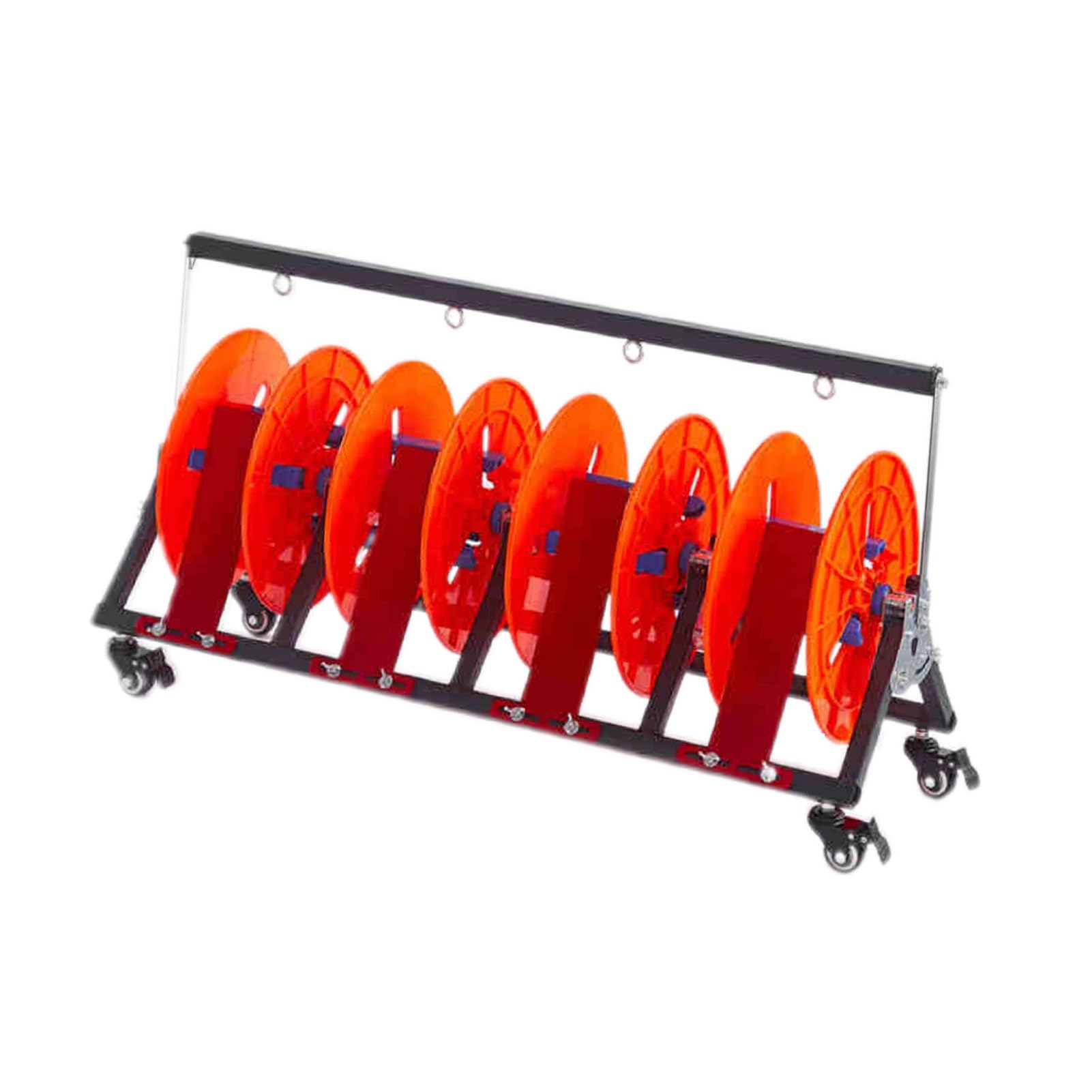 WDSOPK Wire Spool Rack,Multi Purpose Wire Dispenser,Heavy Duty Wire Spool Cart with Wheels,for Electrical Industrial and Garage (4 Rods Wire)