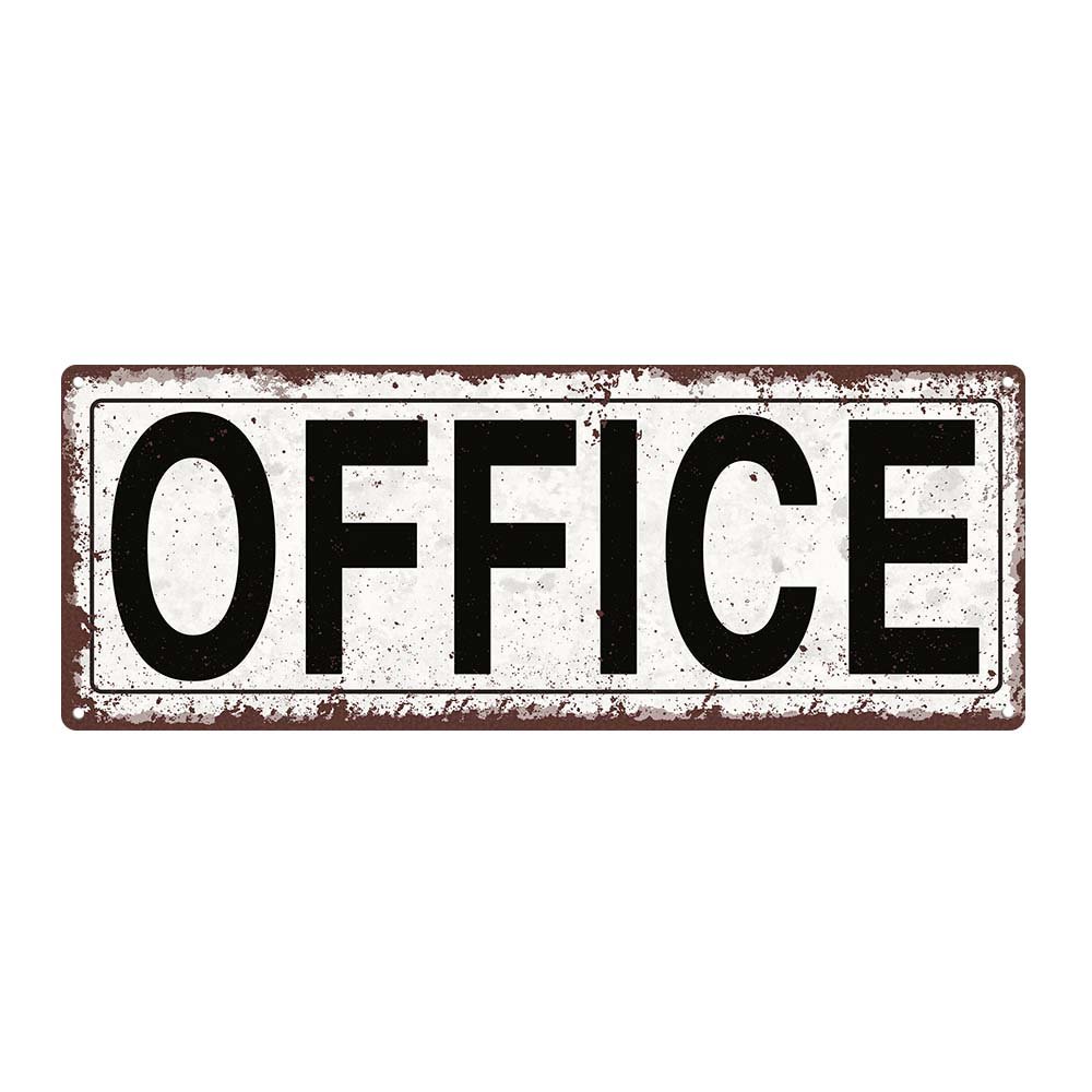 Homebody Accents TM Office Metal Street Sign, Rustic, Vintage