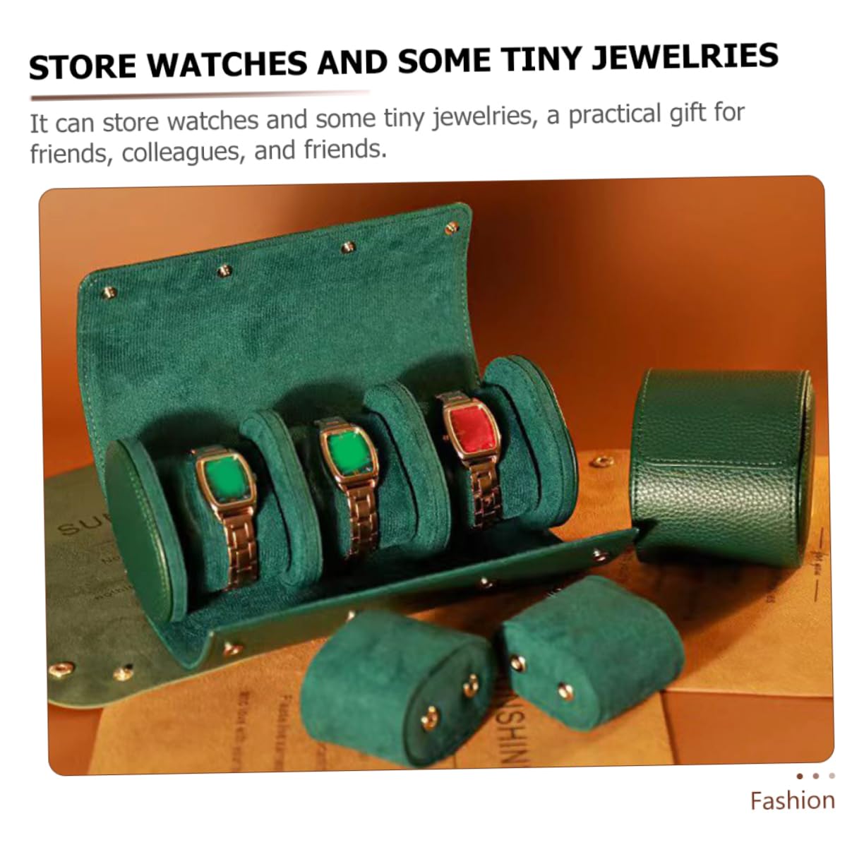 Valigetta per Orologi in Pelle Pu Leggera e Resistente 3 Scomparti, Custodia da Viaggio Compatta e Pratica per Uomo, Organizer Classico e Moderno per Orologi