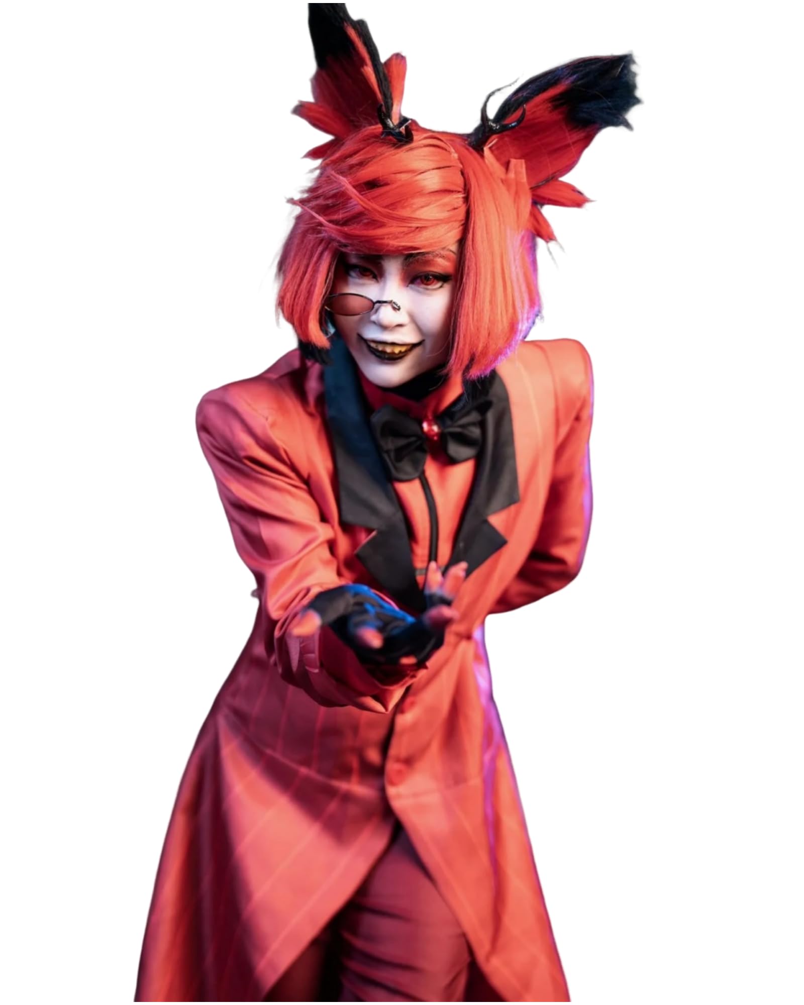 NSPSTT Alastor Cosplay Costume Hazbin Hotel Cosplay Halloween Outfit (Shirt + Trouser + Jack + Gloves + Bow Tie M — image 1