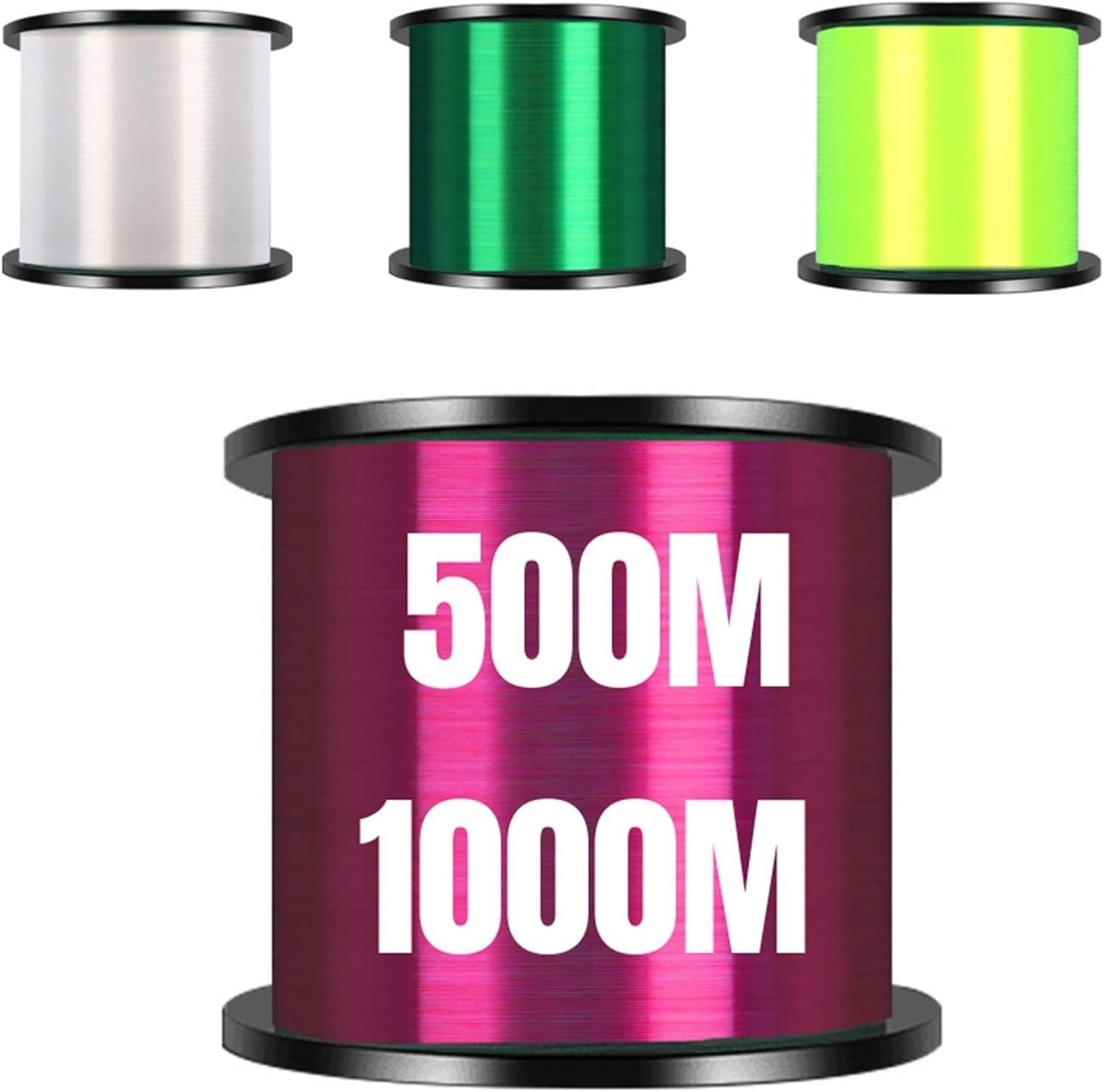 Nylonowa żyłka wędkarska, 500M 1000M Niewidoczna Super Mocna Żyłka Nylonowa Materiał Powlekany Speckle Dla Karpia Pesca Żyłka Rybna(Green,3000M 0.265mm 2.5)