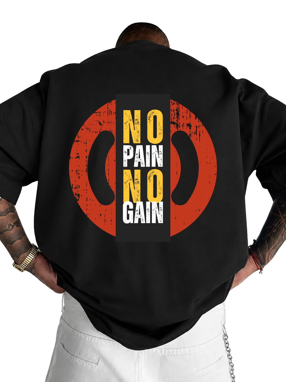 Men’s Oversized Round Neck Cotton Printed Gym T-Shirt for Men | Premium Soft Cotton Casual Loose Fit Half Sleeve Plain Tee Shirt-picture-48