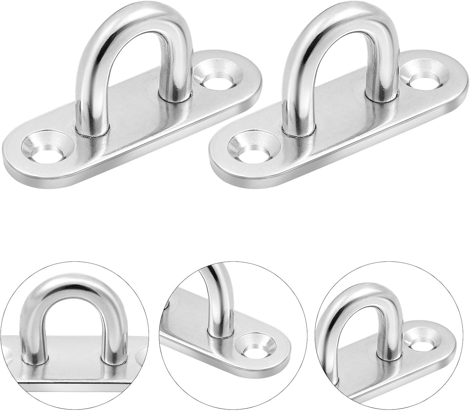 Abaodam 4pcs Stainless Steel Ceiling Hook Rings for Hammock and Chairs