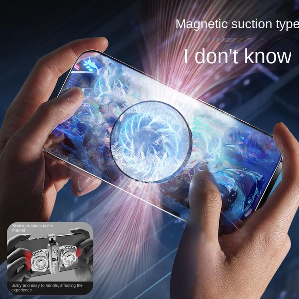 Newwyt Ventola Di Raffreddamento A Semiconduttore Per Telefono E Tablet – Silenziosa, Magnetica, 2 Marce E ABS (Nero)