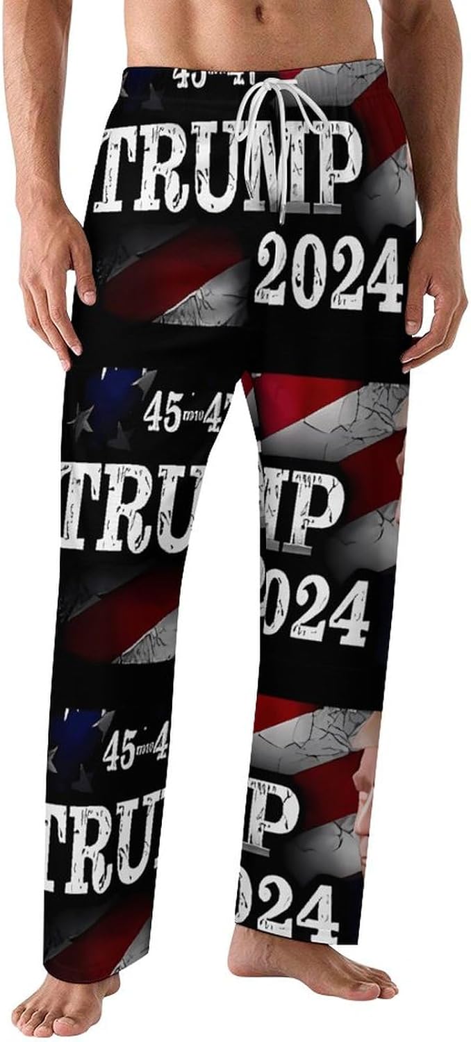 Mens Trump Pajama Pants Simple Sleep Bottoms Soft Pj Pants