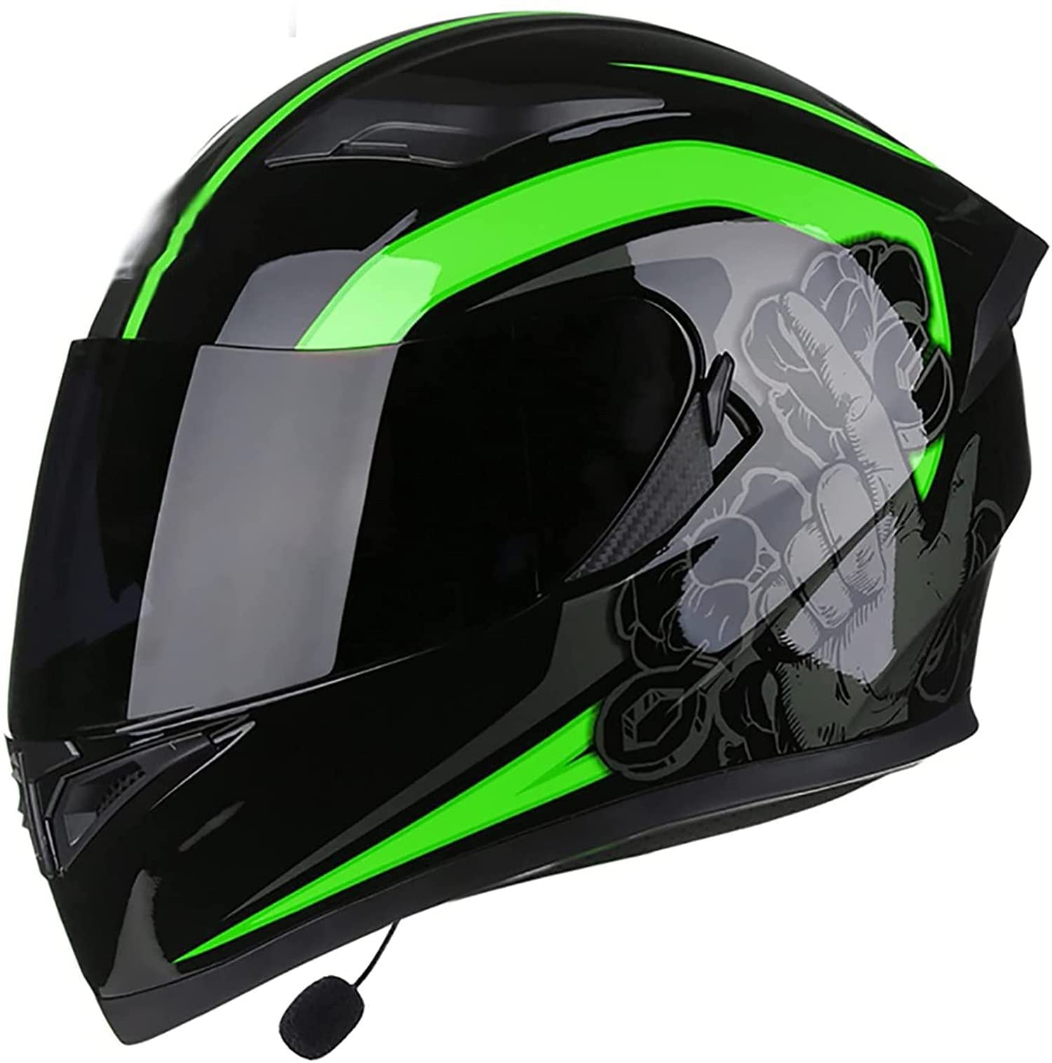 Integrated Bluetooth Modular Full Face Motorcycle Helmet Motorcycle ...