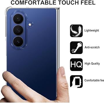 CONSTRAIN - Galaxy Z Fold 7 ile uyumlu Samsung Kılıf Köşe Korumalı Antişok Şeffaf Silikon Kapak + Ekran Koruyucu Cam Set