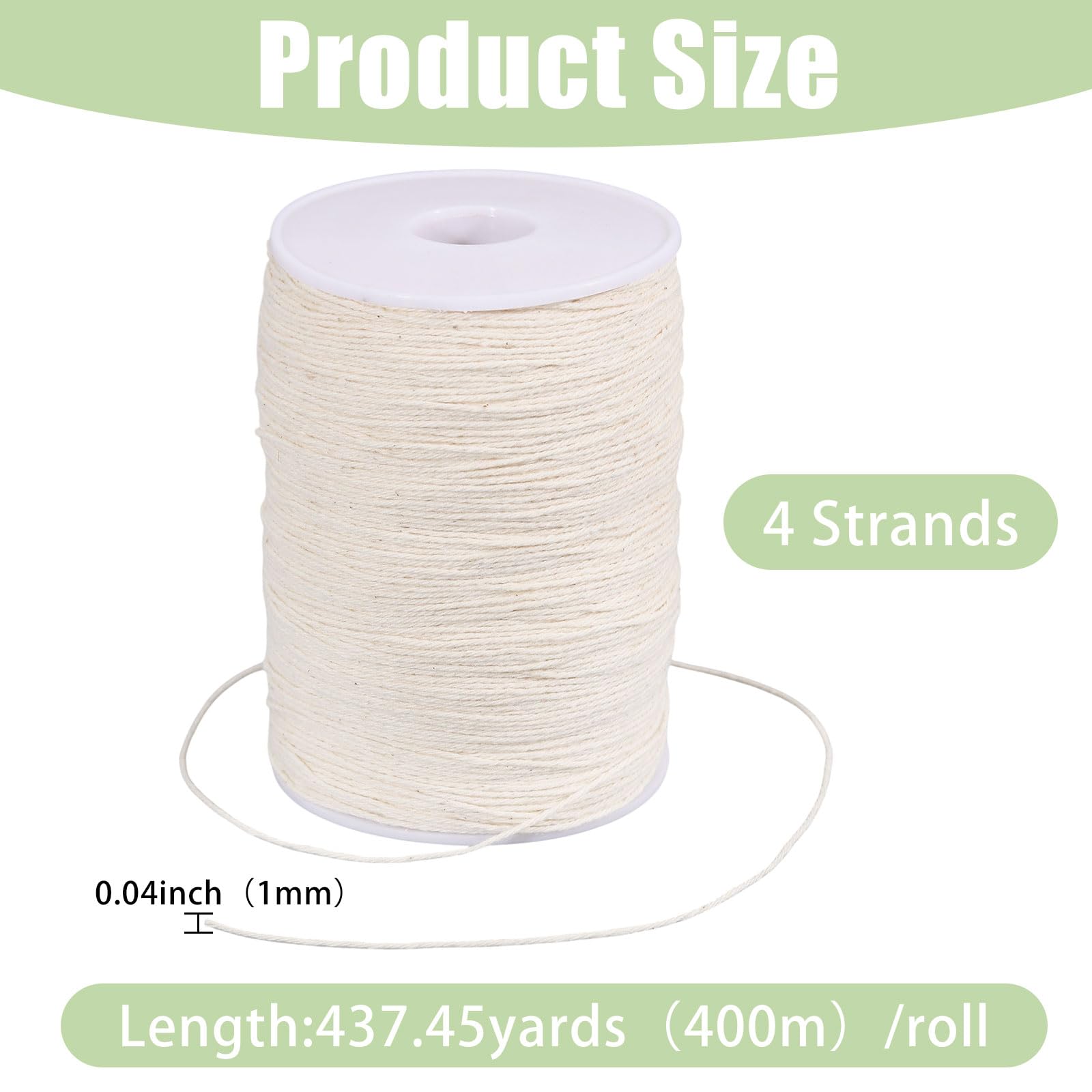 FREEBLOSS 400 m Sashiko Garn 100% Baumwoll Stickgarn 4 Strängig Weiß Handnähgarn Für Handarbeiten Sashiko Zubehör