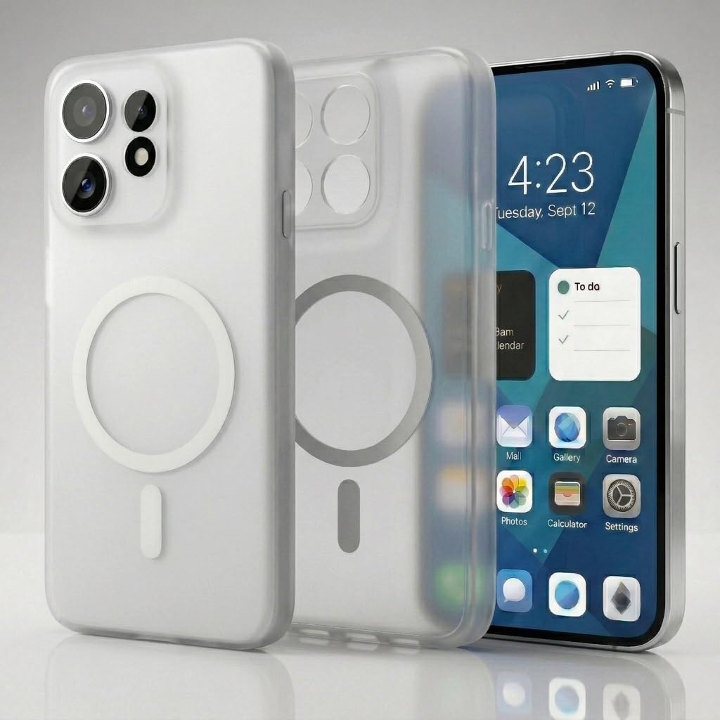 amazon basics Luxury Paper Thin Back Case Cover for Oppo Reno 16 5G | Matte Finish | Compatible with magsafe | (White, Oppo Reno 16 5G)-image-12