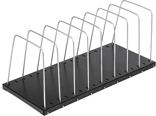 Miniatura 5 de Huron Alambre de acero ajustable vertical 8-Slot escritorio archivo archivador organizador almacenamiento