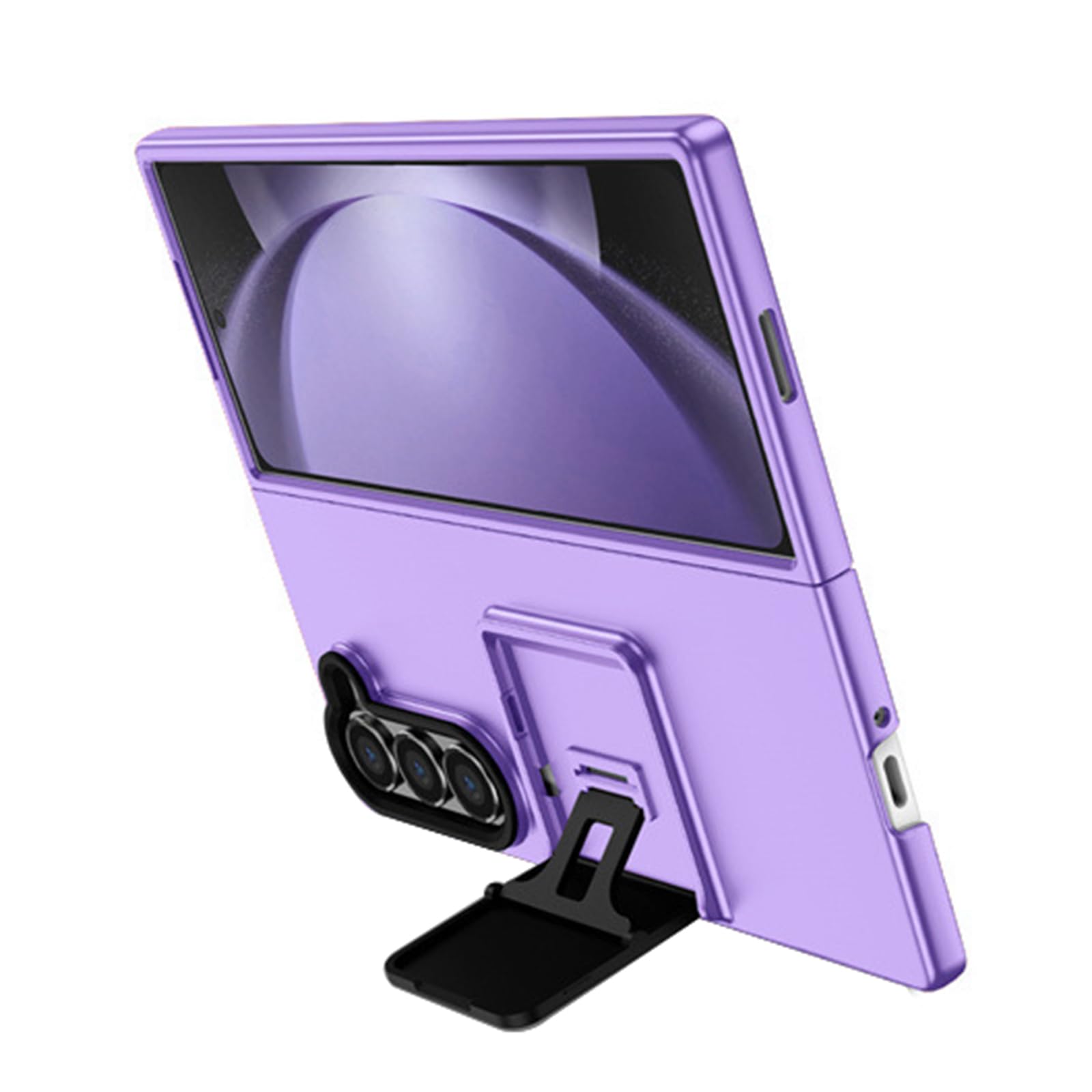 MFAOSHI Slim Case for Samsung Galaxy Z Fold 8 Ultra, Frosted Hard PC Shockproof Protection Case with Hidden Kickstand Phone Cover,Purple,Fold 8 Ultra