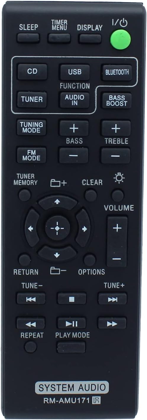 Telecomando Sostitutivo Sony RM-AMU171 Telecomando Sostituzione RM-AMU171 Per Sony Audio System - Compatibile Con Modelli CMT-BT80WB Etc Wimius Telecomando - Foto 5