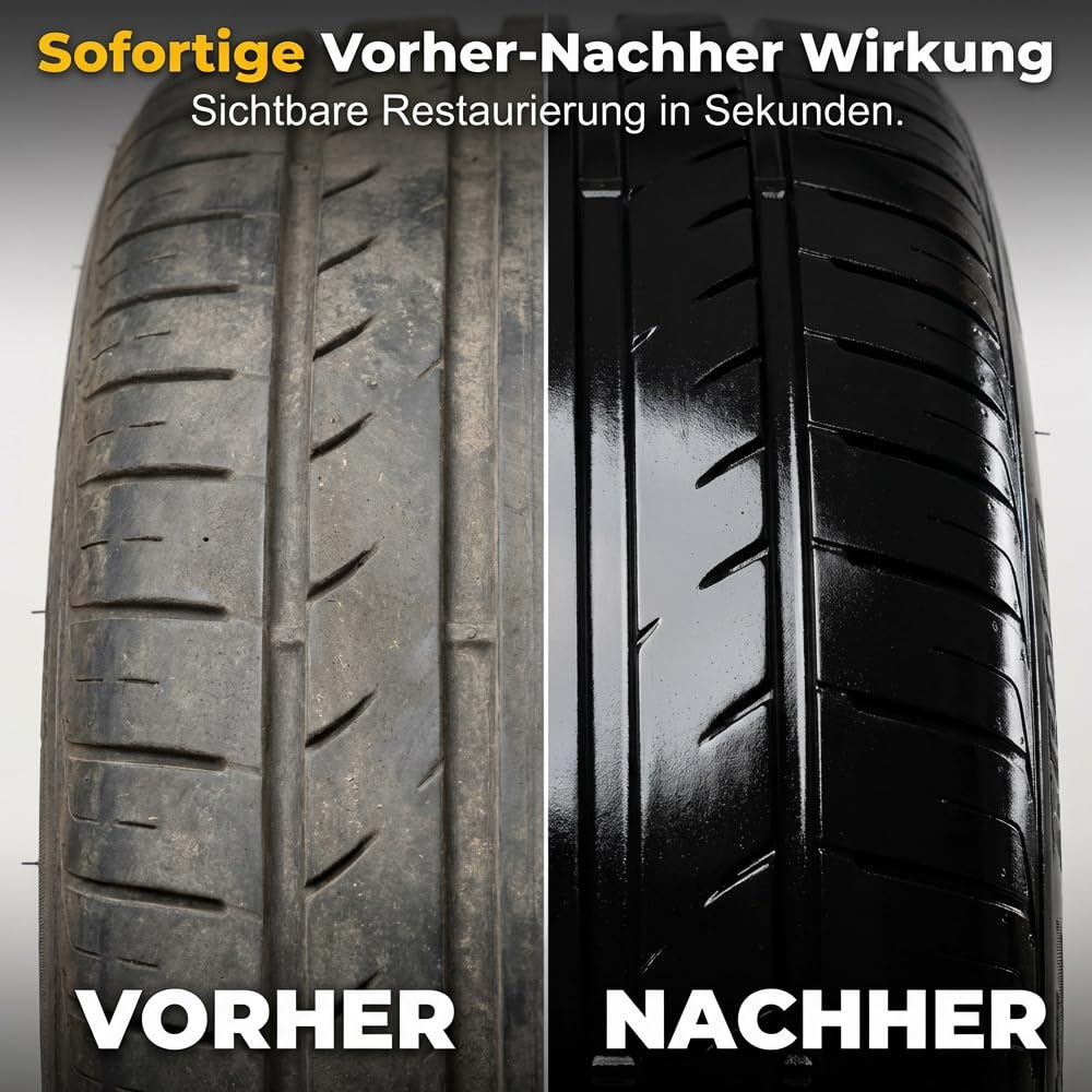 Reifenglanz Reinigungscreme, Reifenpflege Endurance High Gloss für Autoreifen, 2026 Neu Multifunction Reifenpflegecreme Reifenwachs für Felgenschutz Stellt Schwarzen Glanz Wieder (1PCS)