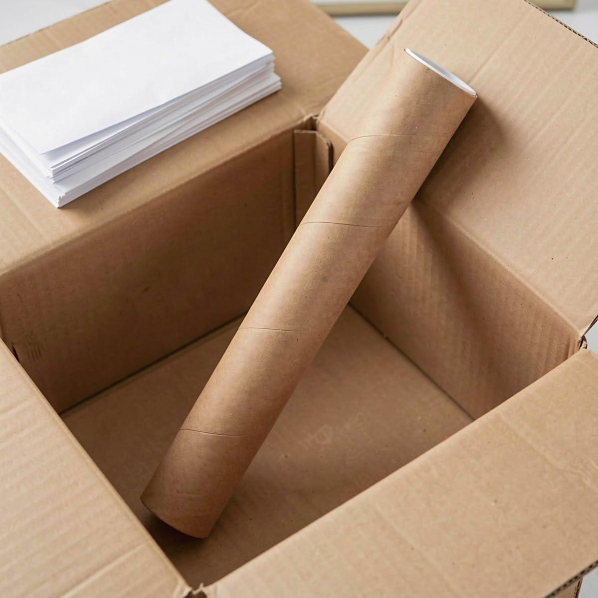 9pcs Poster Shipping Tube 2 Inch Inner Dia Kraft Paper with Caps