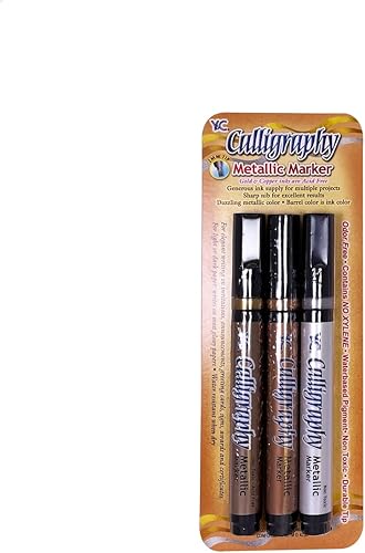 Yasutomo (NSC703M) Marcadores metálicos para caligrafĂa de 0.079in, varios colores Yasutomo (NSC703M) Marcadores metálicos para caligrafĂa de 0.079in, varios colores