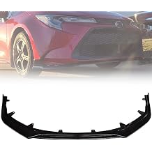 Front Bumper Lip Splitter Fits Toyota Corolla 2020-2024 | for 4 Door Sedan SE XSE Nightshade Model Only, Gloss Black, 3PCS