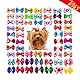 ZXUPOI Hunde Haarschmuck 20 Stück Hundehaar-Schleifen mit Gummiband Haustiere Hundehaare Bögen Zubehör für Lange Haare Haustier Hunde Katze Welpen, Zufällige Farbe