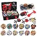 STJOYOPY Battling Top Game 12 Spinning Tops 3 Launchers Gyro Game with Storage Box Gift for Kids