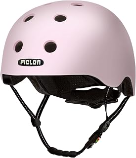 Melon Casco Bicicleta »Dotty White« para Hombres y Mujere, Adultos y niños | Casco Urbano Seguro y Ligero para Ciclismo, monopatines y Bicicletas de montaña | Rojo