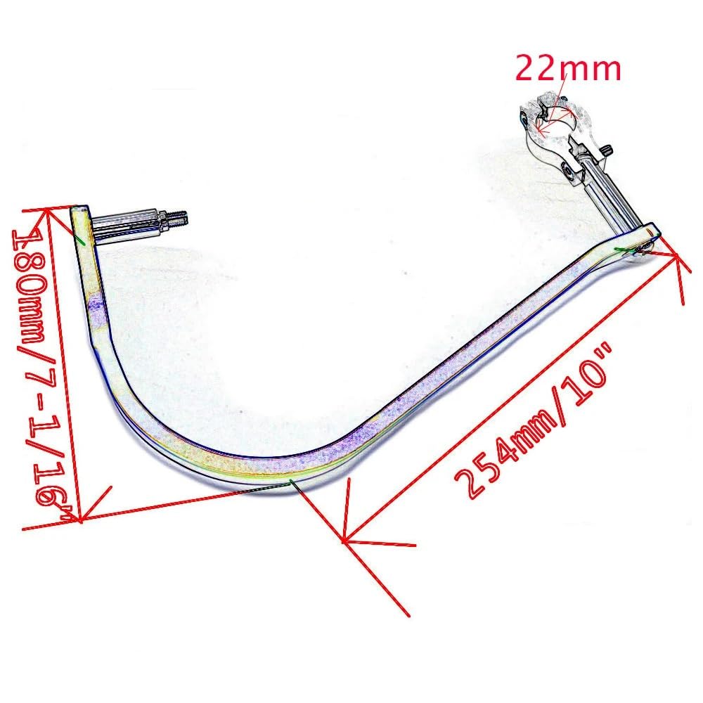 Paramani per motoParamani Protezione del Manubrio Protezione manubrio da 22 mm. Protezione leva manubrio bici da cross | Protezione Paramani Universale In Alluminio(MT279-R)