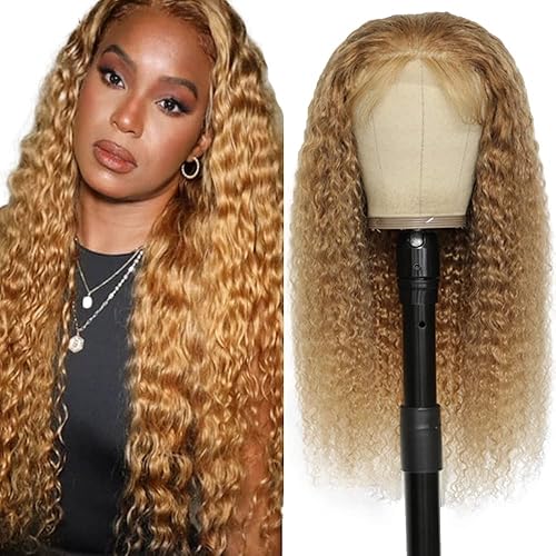 Lakaisa Deep Wave Human Hair Wig Blonde 4X4 Lace Echthaar Perücke Wear and Go Gl
