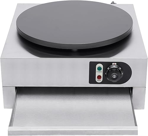 Miniatura 4 de Máquina eléctrica para hacer crepes de 3KW, 16 pulgadas, para hacer crepes comercial, temperatura ajustable 122.0-572.0 F (122-572) 110V con