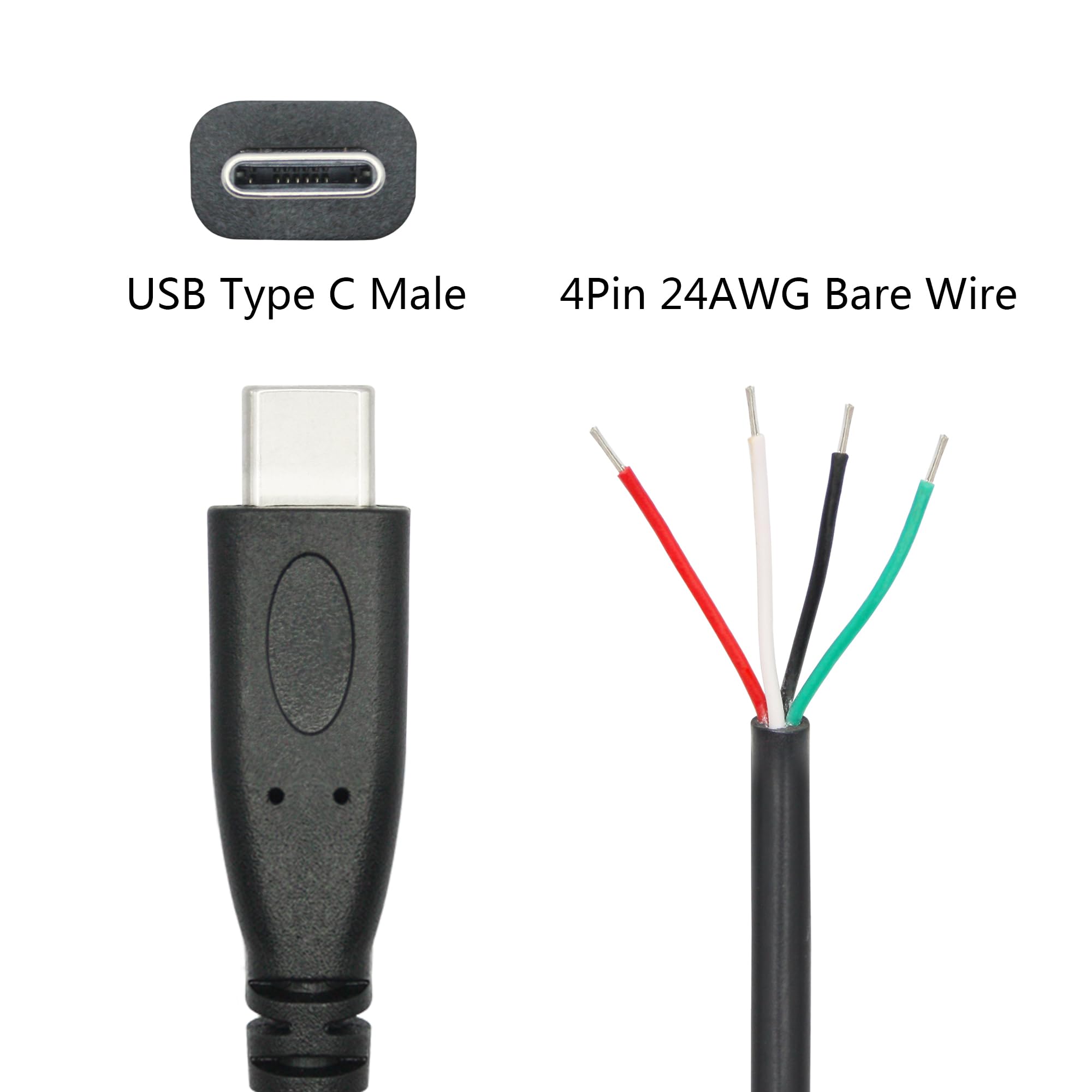 Amazon.co.jp: USB C - 4ピン裸線 オープンエンドワイヤー 11