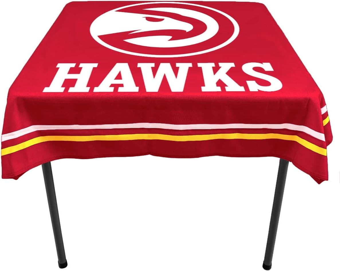 WinCraft Atlanta Hawks Logo Tablecloth and Square Table Cover Overlay
