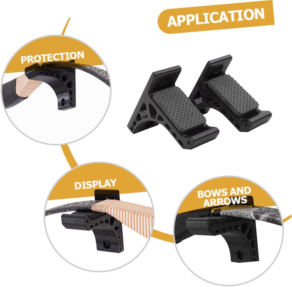 Hemoton Wall Mounted Bow Holder Bow Storage Stands for Easy Installation with Screw Mounting Stylish Display for