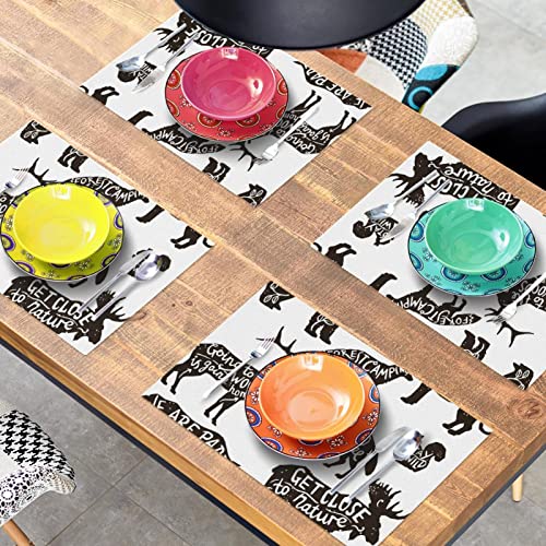 Sets de table antidérapants lot de 6 animaux résistants - 8