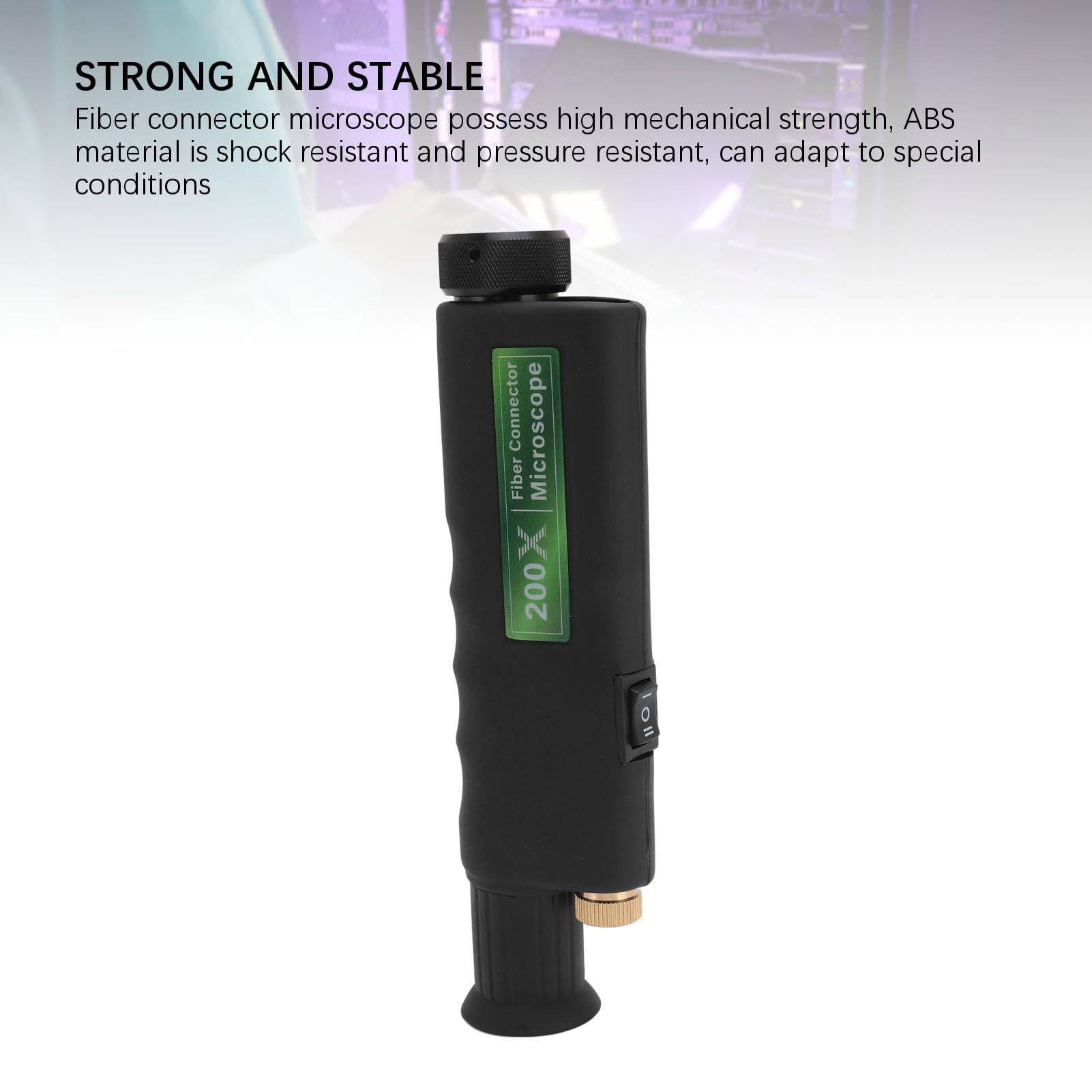 Microscopio de Inspección de Fibra óptica 200X 400X, Microscopio de Bolsillo Portátil con Iluminación LED con Interfaz Universal de 2,5 Mm y 1,25 Mm para Fibra SC, FC, ST, LC