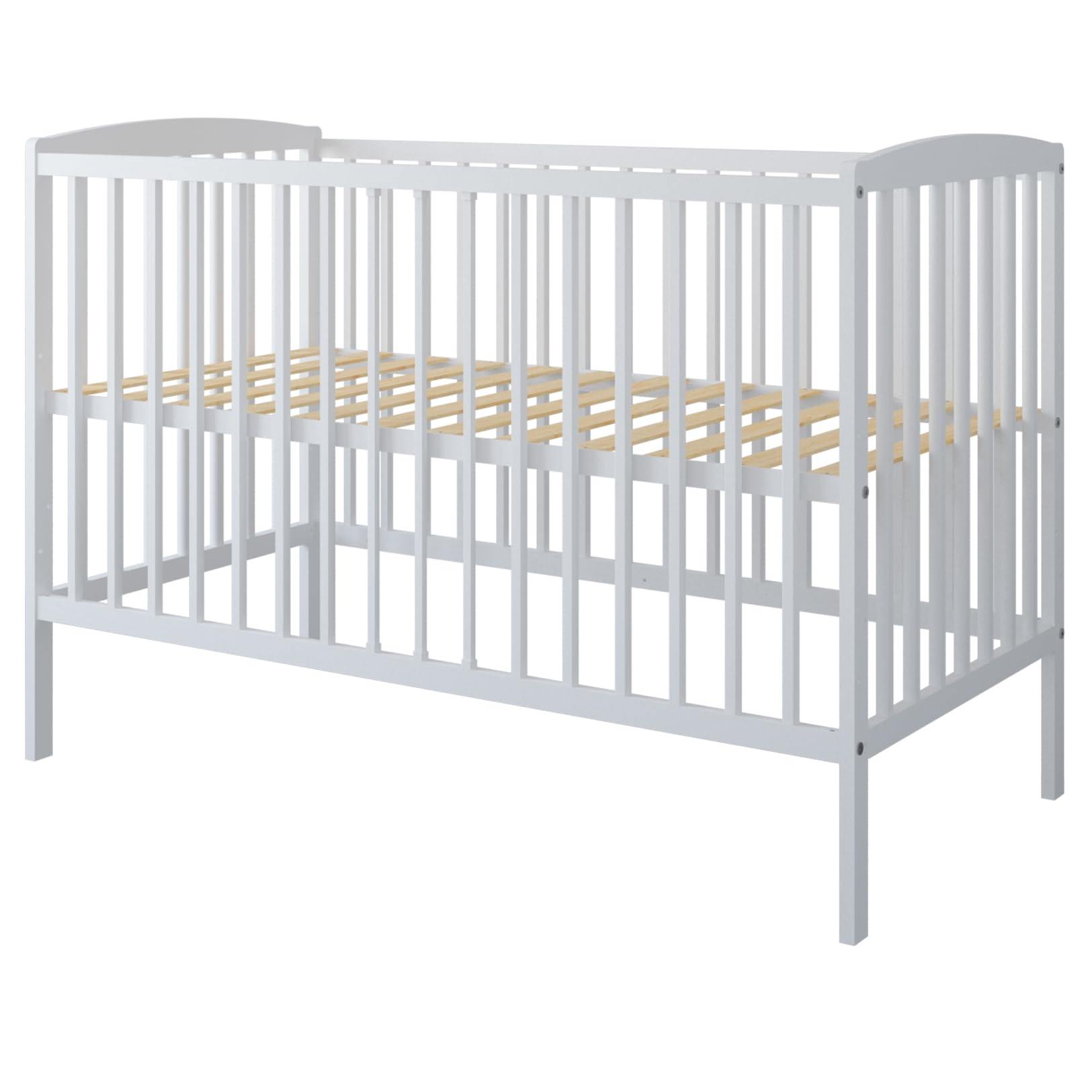 zee Set Cuna para Bebé 120 x 60 cm Blanca 2 en 1 con Barandilla de Seguridad y Cómoda Cambiador Classic de 3 Cajones Habitación Infantil