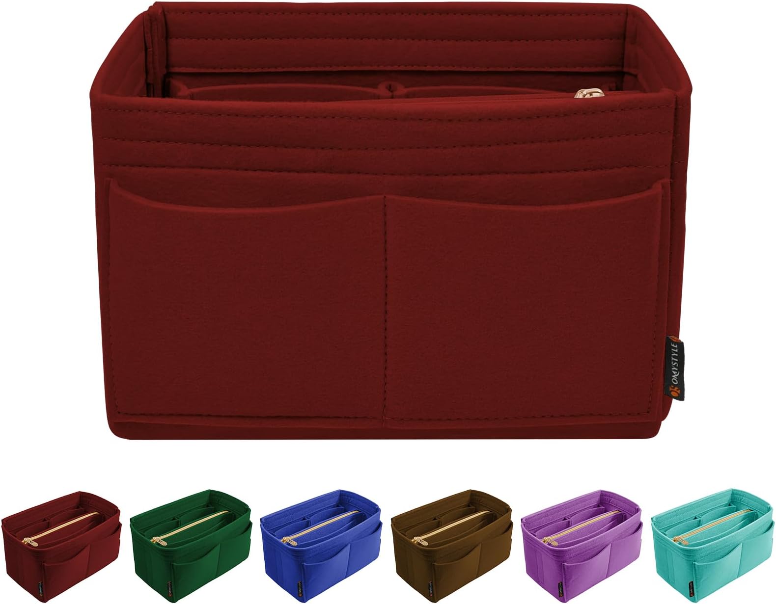 OMYSTYLE Purse Organizer Insert, Felt Tote Bag Organizer Insert with 5 Sizes, Handbag Dividers for Inside Purse, Compatible with Longchamp, Neverful, Speedy and More