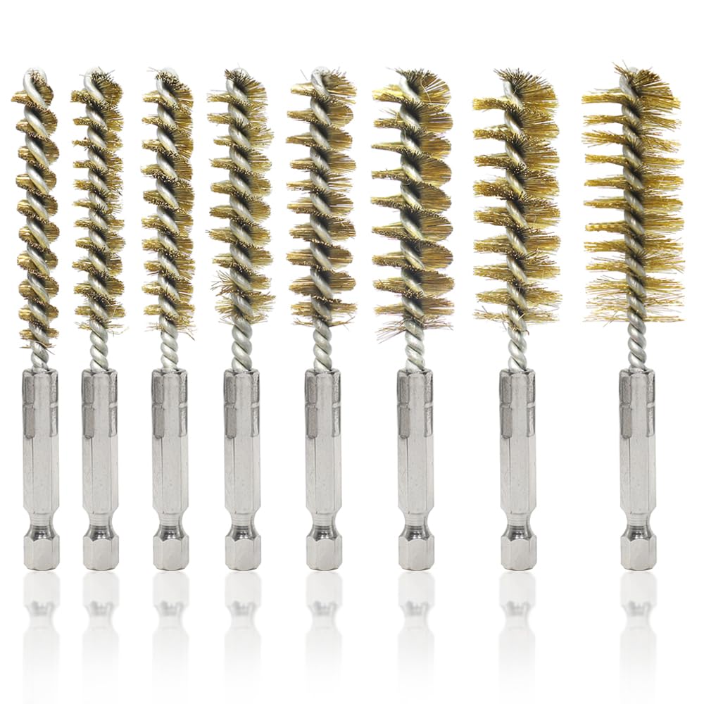 GYSRXS8 Pièces Brosse Cylindrique Brosse Metallique Perceuse - Doré