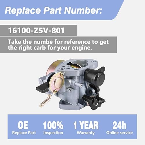 Miniatura 3 de Kit de carburador compatible con Honda GXV390 16100-Z5V-801 Carb para Honda Cortacésped Generador Bomba de agua limpiador de alta presión Tractor