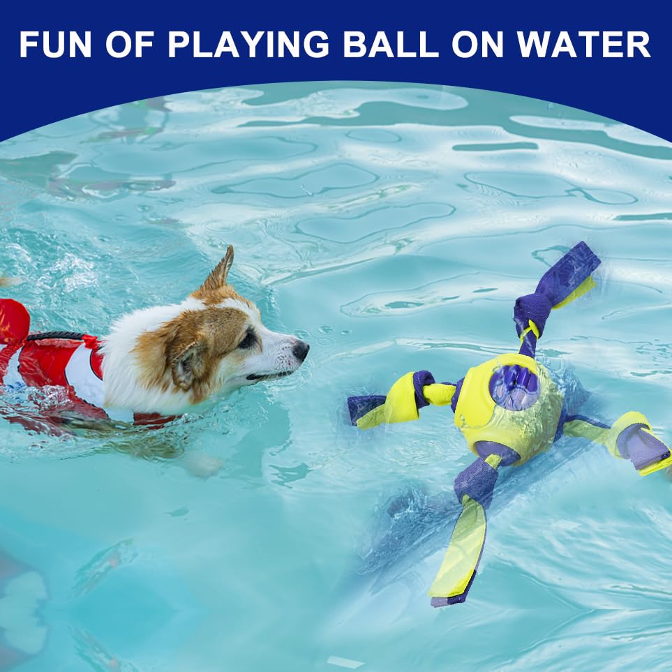 Dog Toys Ball with Straps, Interactive Dog Toys for Tug of War, Puppy Birthday Gifts, Dog Tug Toy, Dog Water Toy, Durable Dog Toys Balls for Medium Dogs. - Image 6