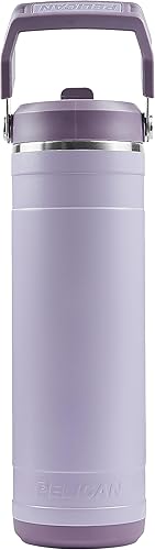 Pelican Hydration Pelican Pacific - Vaso aislado al vacío de 26 onzas, acero inoxidable reciclado de doble pared de viaje con doble tapa, botella de